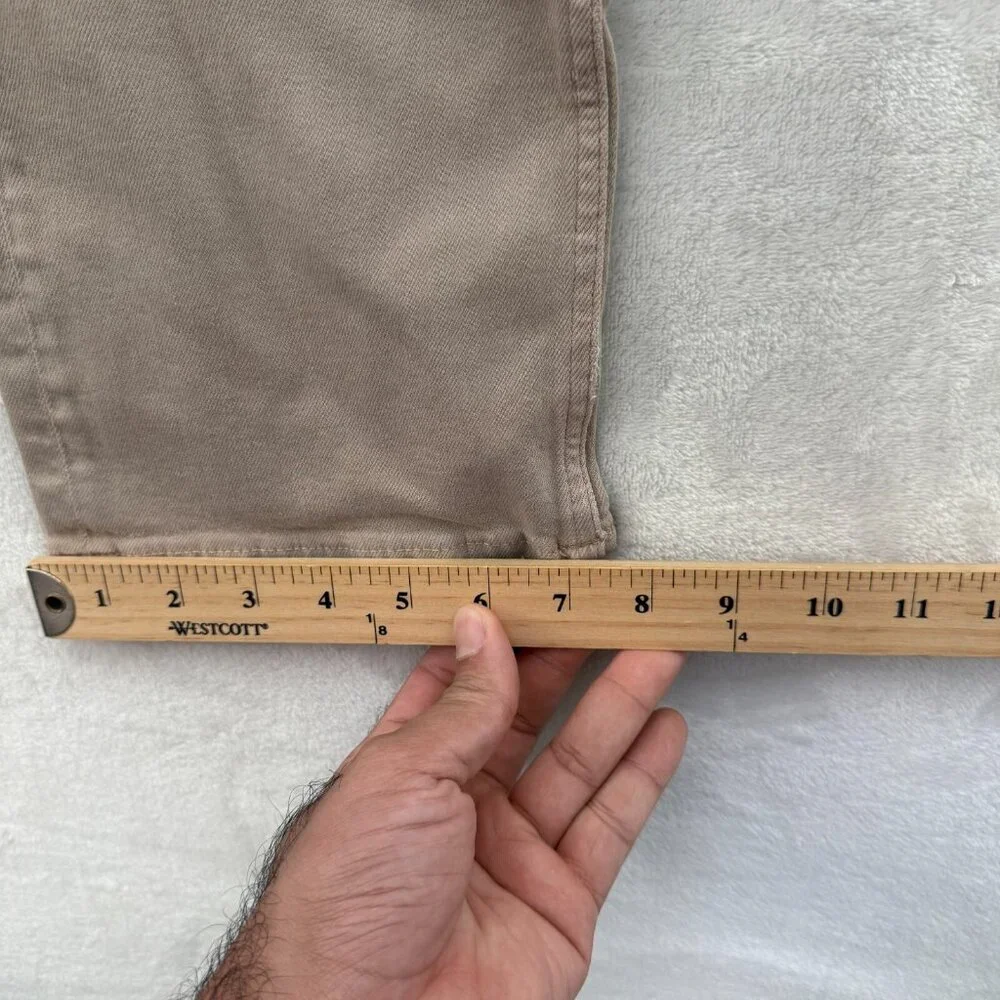Revtown Sharp Pants Mens 35x34 (34x33) Beige Straight Leg Stretch